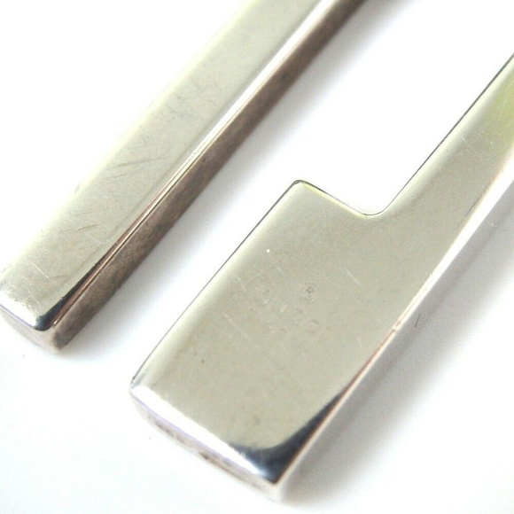 GUCCI G motif Pendant top Silver 925 SV925 w bag - Picture 3 of 4